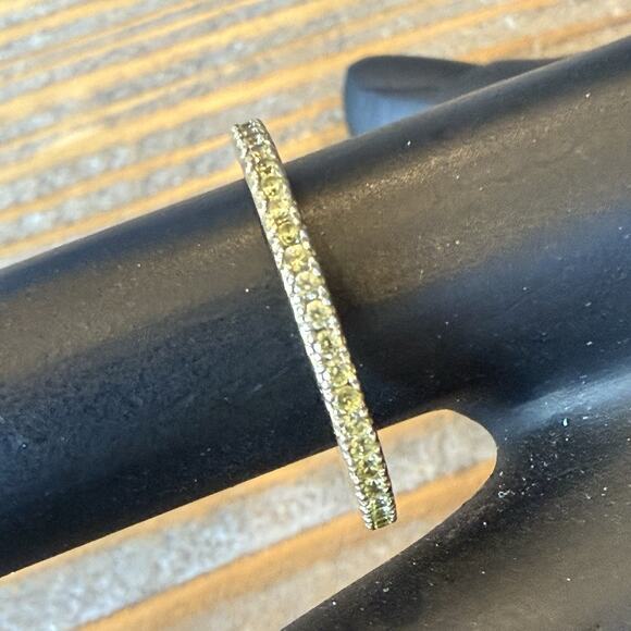 HIDALGO QVC Fine Stackable CZ Eternity Wedding Ring Band Sz 7 Sterling 925 - Picture 3 of 6